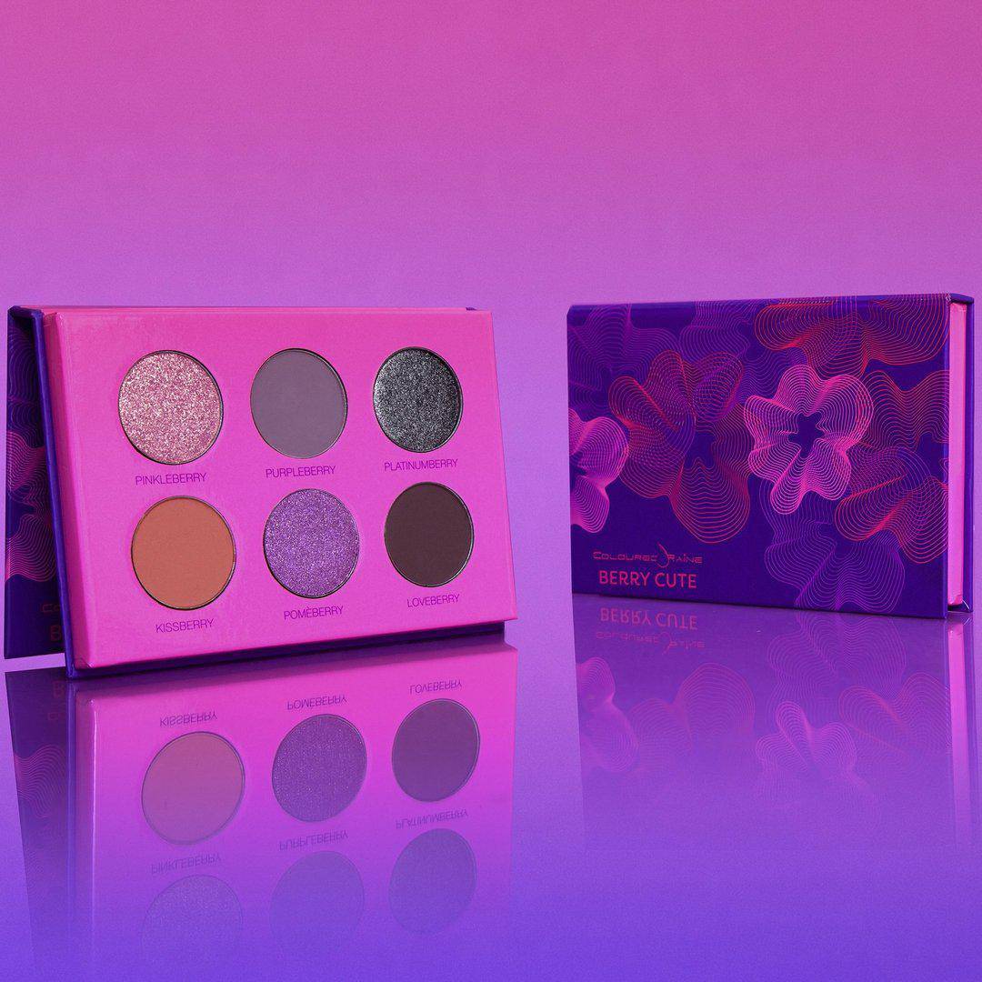 Berry Cute™ cool-toned eyeshadow palette by Coloured Raine Cosmetics