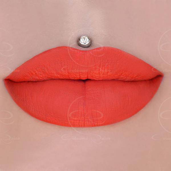 Electric Raine neon orange liquid lipstick by Coloured Raine Cosmetics