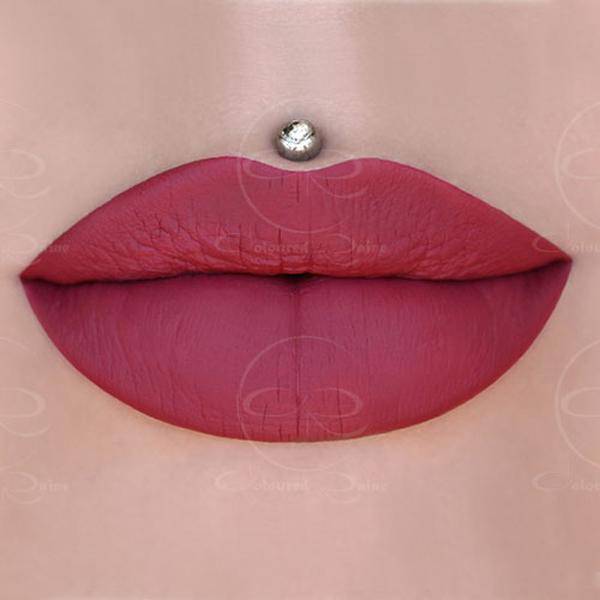 Sorbet deep strawberry liquid lipstick by Coloured Raine Cosmetics