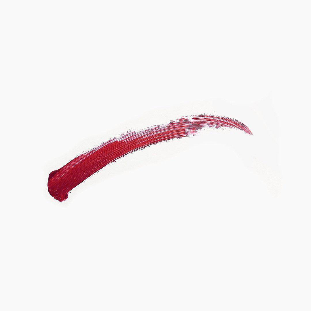 Vanity Raine red liquid lipstick swatch